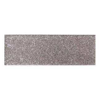 Silver glitter name tag