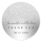 Silver glitter ombre metallic foil Thank you