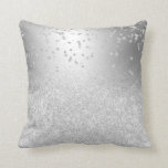 Silver glitter ombre metallic sparkles confetti cushion<br><div class="desc">Chic luxurious  silver glitter ombre metallic sparkles confetti .</div>