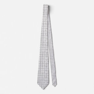 Silver Glitter Overlap Diamond Pattern Tie