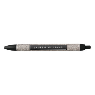 Silver Glitter Personalised Pen