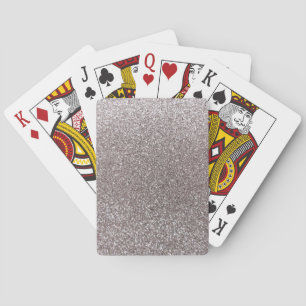 Silver glitter playing cards