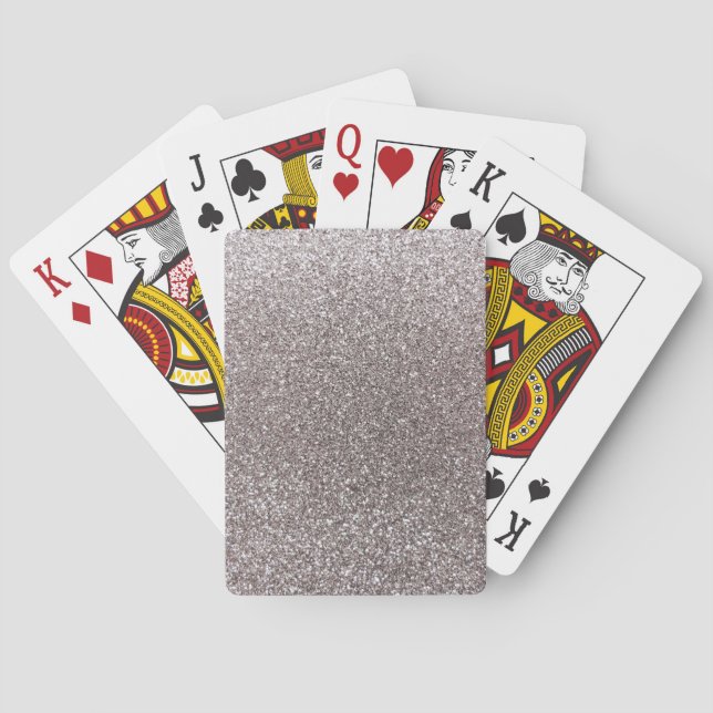 Silver glitter playing cards (Back)