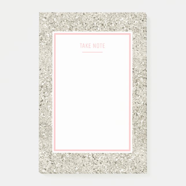 Silver Glitter Post-it Notes (Front)