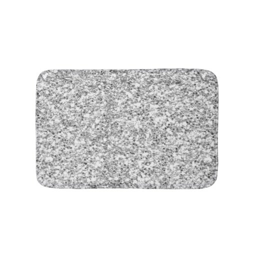 Image of Silver Glitter Printed Bath Mat