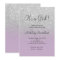 Silver glitter purple ombre girl baby shower