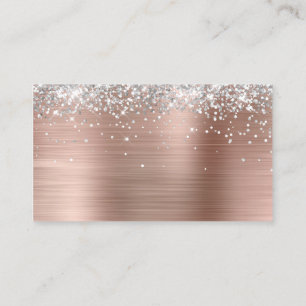 Silver Glitter Rose Gold Foil Blank Place Card