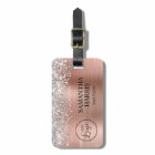 Silver Glitter Rose Gold Foil Logo