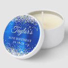 Silver Glitter Royal Blue Foil 50th Birthday