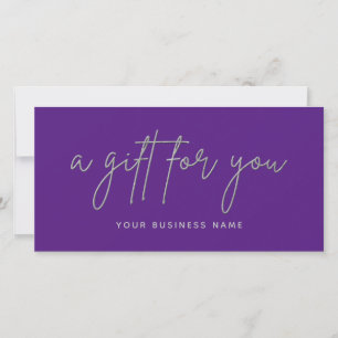 Silver Glitter Script Business Gift Voucher