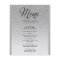 Silver Glitter Script Heading Party Menu