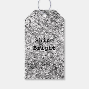 Silver Glitter Sparkle Gift Tags