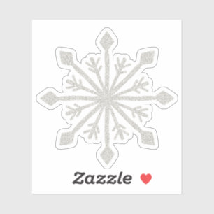 Silver Glitter Sparkle Snowflake