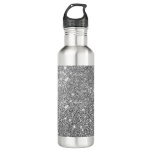 Silver Glitter Sparkles 710 Ml Water Bottle