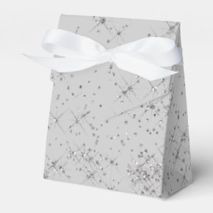 Silver Glitter Sparkles Favour Box