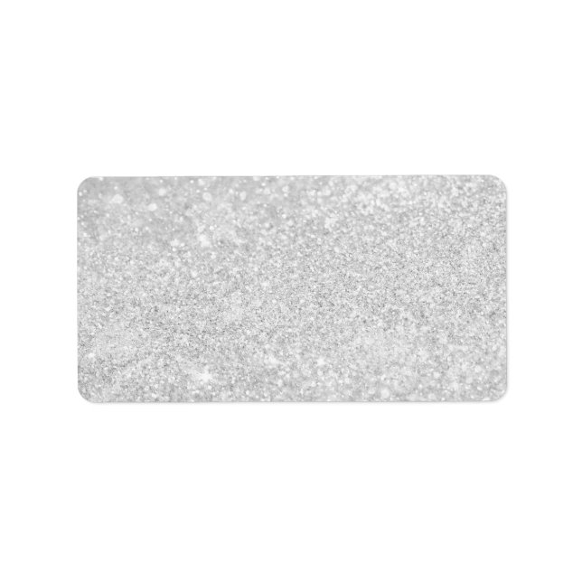 Silver Glitter Sparkley Label (Front)
