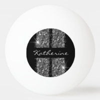 Silver Glitter Sport Racing Stripes
