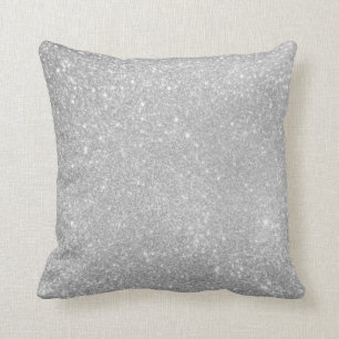 Silver Glitter Style Image Cushion