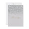 Silver Glitter Thank You Cards