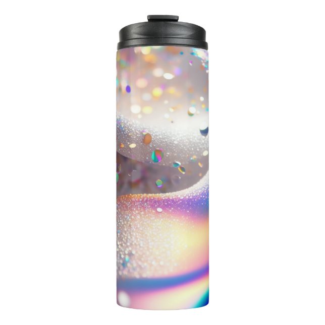 Silver Glitter Thermal Tumbler 12oz (Front)