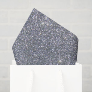 Silver glitter tissue paper