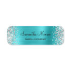 Silver Glitter Turquoise Blue Metallic