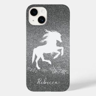 Silver Glitter Unicorn Case-Mate iPhone Case