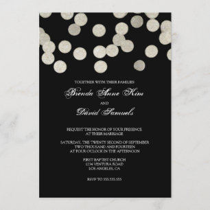 Silver Glitter Wedding Invitation