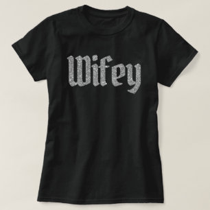 Silver Glitter Wifey T-Shirt