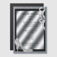 Silver Glittery Stiletto & Streamers 45th Birthday