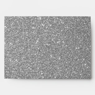 Silver glittery surface  envelope