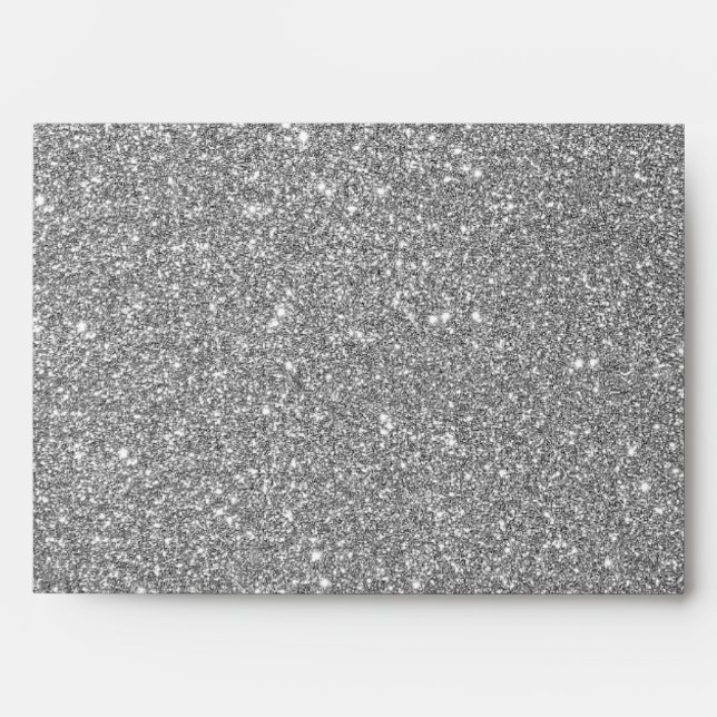 Silver glittery surface  envelope (Front)