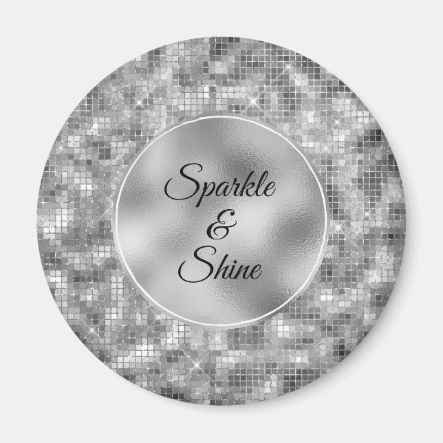 Silver Glitz Magnet (Front)