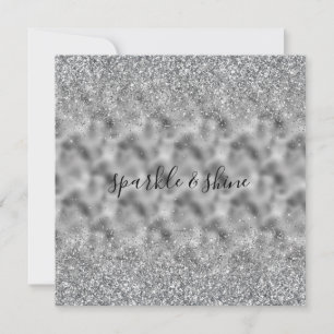 Silver Glitz Sparkle Holiday Card