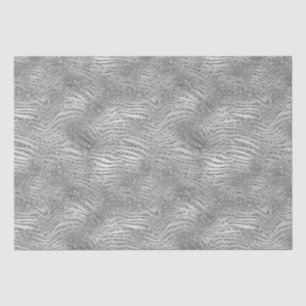 Silver Glitz Zebra Print Tissue Paper