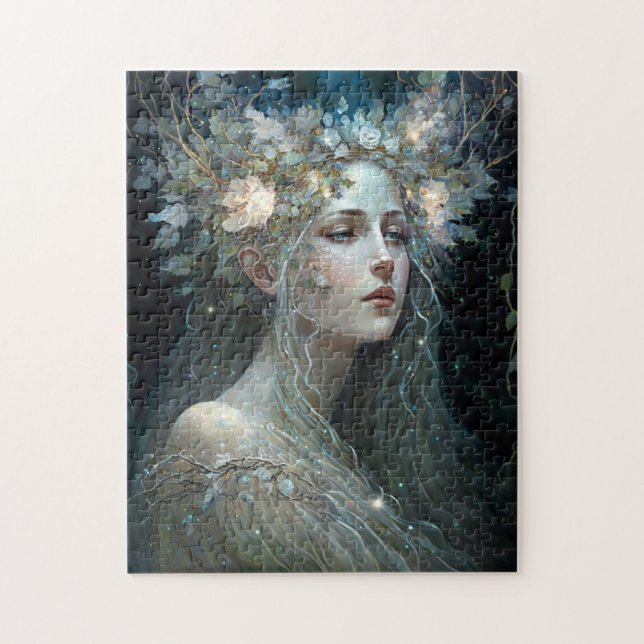 Silver Goddess Fantasy Art Jigsaw Puzzle (Vertical)