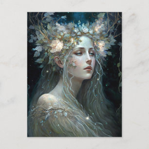 Silver Goddess Fantasy Art Postcard