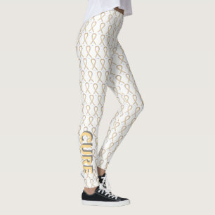 Silver & Gold Awareness Ribbon Angel Pant Leggings