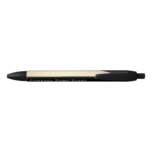 Silver & Gold Foil Effect, Company/Event Black Ink Pen (Back)