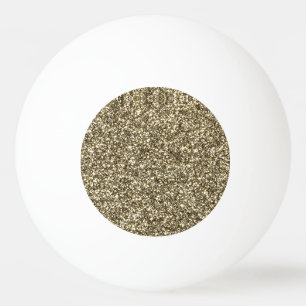 Silver Gold Glitter Look Ping Pong Ball Elegant