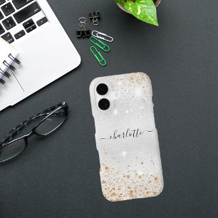 Silver gold glitter  name