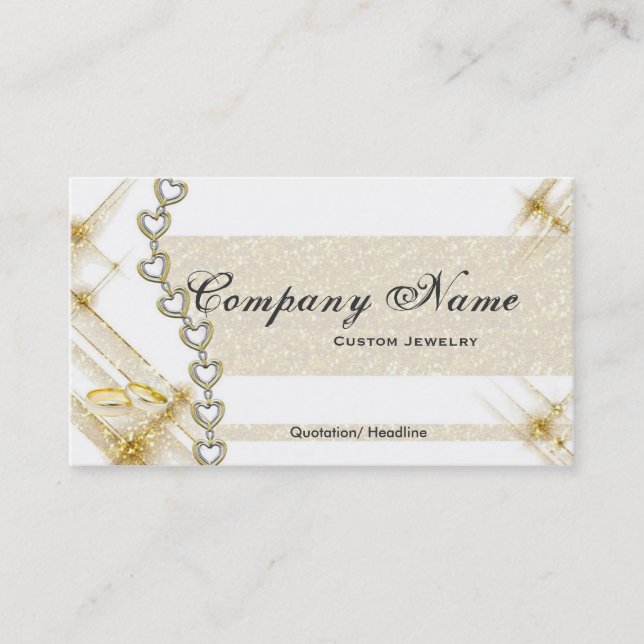 Silver & Gold Jewellery Business Cards (Front)