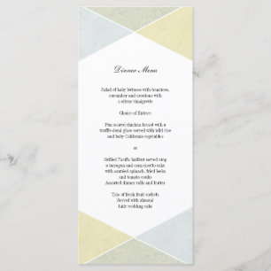 Silver Gold Metal Look Industrial Chic Menu