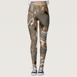 Silver Gold Metallic Metal-effect Leggings