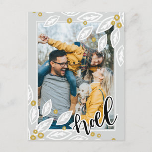 Silver & Gold Noel Photo Holiday Card