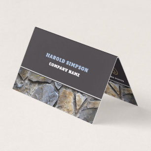 Silver & Gold Slate Effect Double Loyalty Business Card