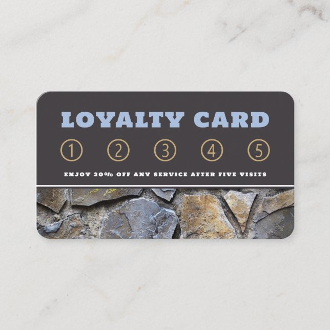 Silver & Gold Slate Effect Loyalty Card (Front)