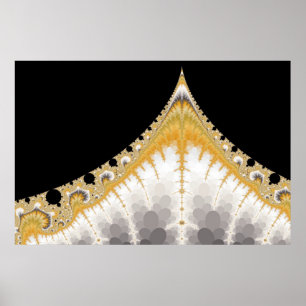 Silver Gold Volcano Poster