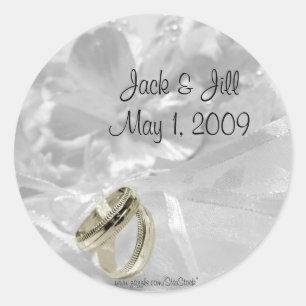 Silver Gold Wedding Themed Stickers