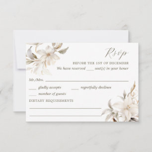 Silver, Gold & White Quinceañera RSVP